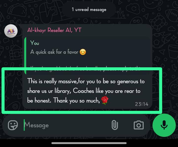 Testimonial from satisfied customer