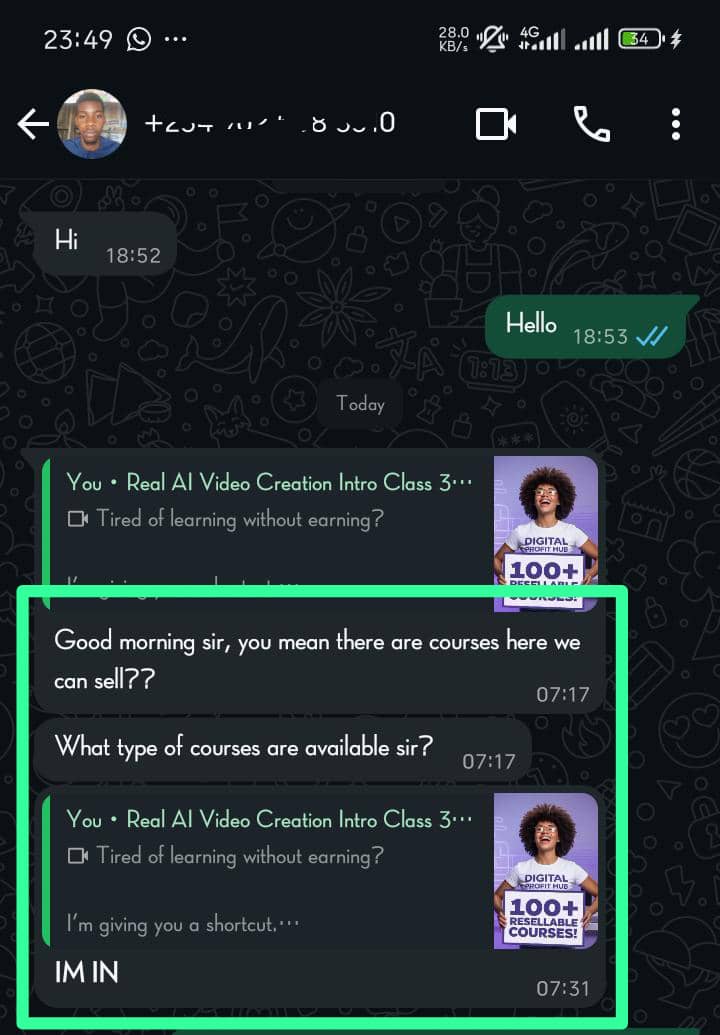 Testimonial from satisfied customer